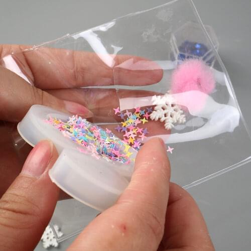 10pcs/lot 10*15cm PVC Transparent Shaker Packet Filling Sequin Plastic Bags DIY Bow Material,10Yc7877