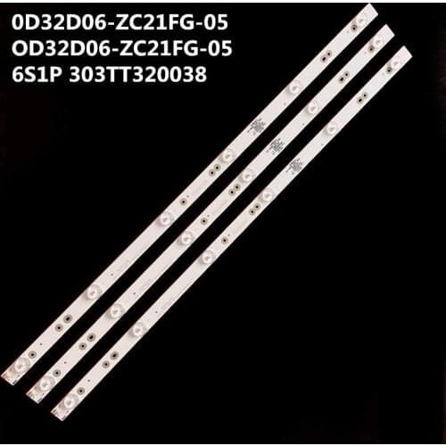 3pcs LED Backlight strip 6 Lamp for ATVIO 32'' TV 0D32D06-ZC21FG-05 OD32D06-ZC21FG-05 6S1P 303TT320038 ATV-32 3V/LED E356289