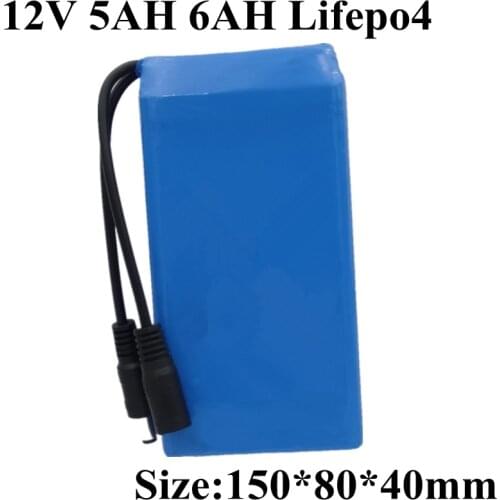 4s 12.8V 5Ah 12V 5000mAh 6Ah 12V Portable Rechargeable Lifepo4 battery pack CCTV Monitor hunting flashlight led power