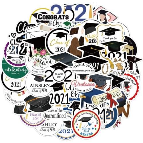 50PCS Graduation season Stickers Beach Travel Graffiti Surf Sticker Pack for Surfboard Laptop Luggage Bicycle Tablet Water