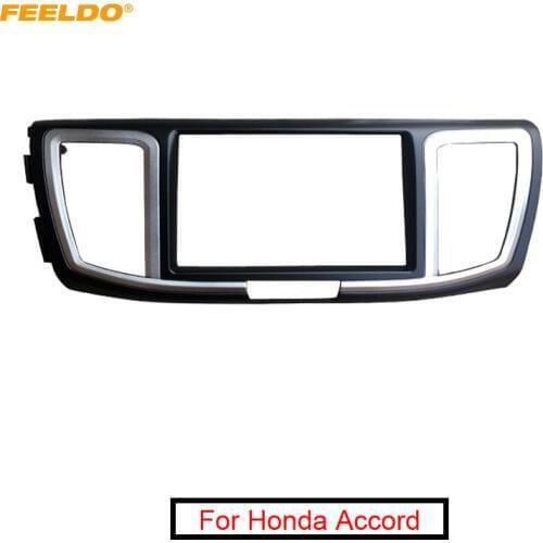 FEELDO Car 2Din Radio Fascia Frame Adapter for Honda Accord 2013-2018 Stereo Panel Dash Mount Installation Trim Kit #FD4928
