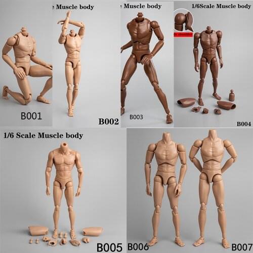 B001 B002 B003 B004 B005 B006 B007 1/6 Upgrated Version Wide Shoulders/Narrow Shoulders Caucasian Body for 12'' Action Figure