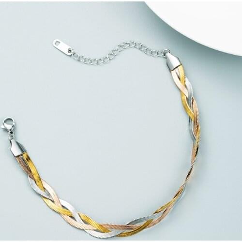 High Quality Stainless Steel Bracelets For Men Women Gold Snake Punk Chain Bracelets KISS Letter Fashion Bracelet Hand Jewelry