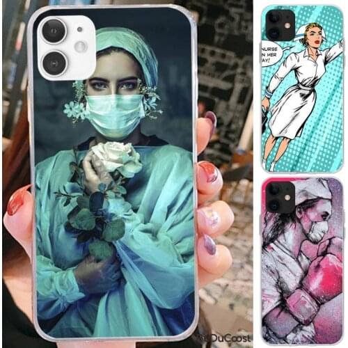 Nurse doctors medicina and Health bumper Phone Case For iPhone 11 12 Pro Max X XS XR Max 7 8 7Plus 8Plus 6S SE Soft Case Fundasr