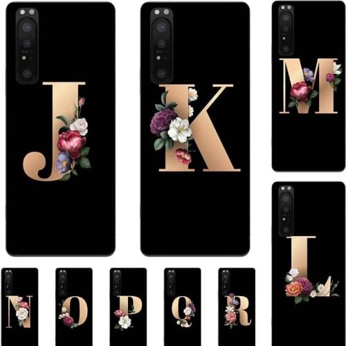 For SONY Xperia 1 II 5 ii 10 Plus Case For Sony Xperia 8 20 XZ5 Funny Custom Letter Couple Cover Fashion Black Soft Coque