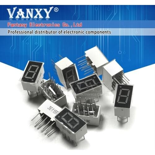 5pcs Digital tube segment common Cathode Red 1 Bit digital Tube 0.36 inch Red LED Display 3611AS