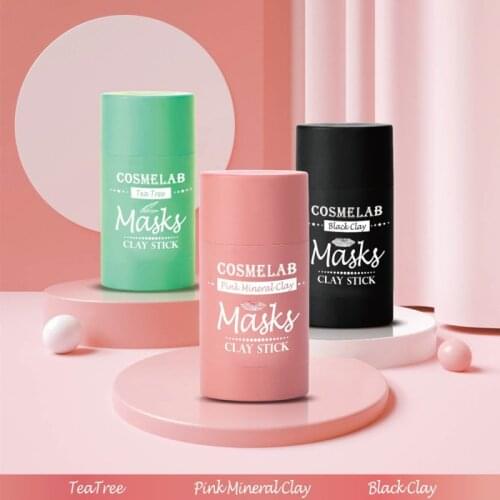 COSMELAB Cleansing Green Stick Mask Purifying Clay Green Tea Mask Stick Blackhead Remove Anti-Acne Oil Control Skin Care TSLM2