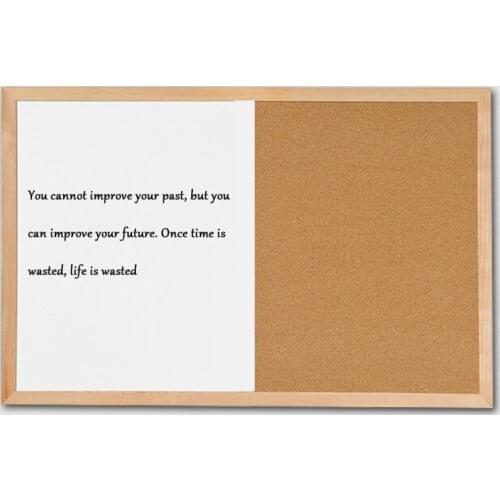 YYDS Message Cork Board Wood Frame Whiteboard Drawing Boards Combination Bulletin Magnetic Marker Board
