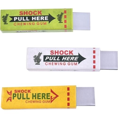 Electric Shock Joke Chewing Gum Pull Head Shocking Toy Gift Gadget Prank Trick Gag Funny