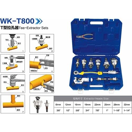 T-type Hole Puller Reamer Pipe WK-T800 Copper Pipe Tee Pipe Branch Pipe Reamer Pipe Repair Processing Machine