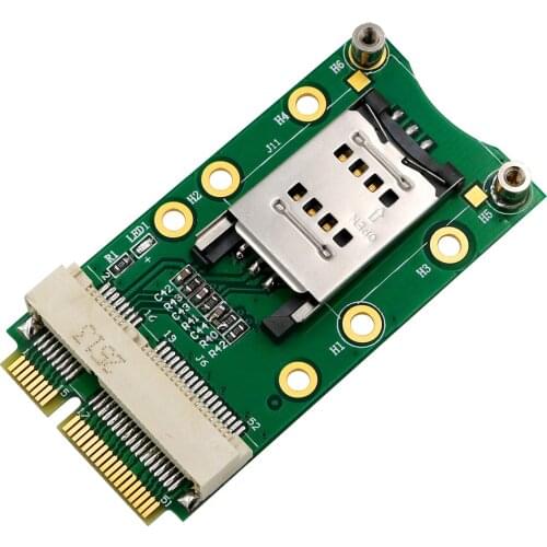 Mini PCI-E Adapter Card mPCIe w SIM Card Slot for 3G 4G Module USIM Card Slot Extension/WWAN LTE/GPS Card for Desktop Laptop
