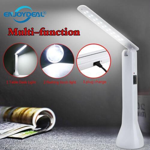 Enjoydeal 2in1 Multifunction LED Flashlight Portable Foldable Flashlight Desk Light Table Lamp Rechargeable Torch For lighting