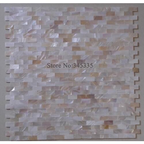 Natural brick mother of pearl shell mosaic tile kitchen backsplash bathroom decoration interior wallpaper fireplace wall border