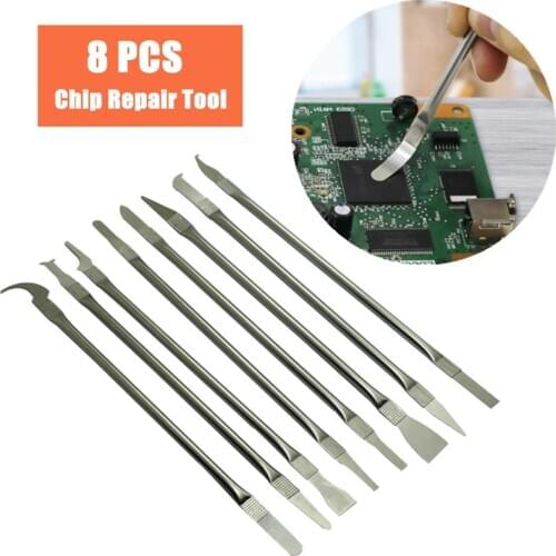 8in 1 IC Chip Repair Thin Blade Tools Set CPU Metal Remover Burin To Remove For Mobile Phone Computer CPU NAND IC Chip Repair