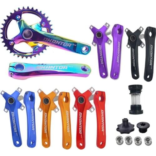 AKANTOR MTB Road Bicycle Crank 104BCD 170mm Bike Crank Set Ultralight Crank Tooth Disk Axis Bicycle Accessories Sprocket Parts