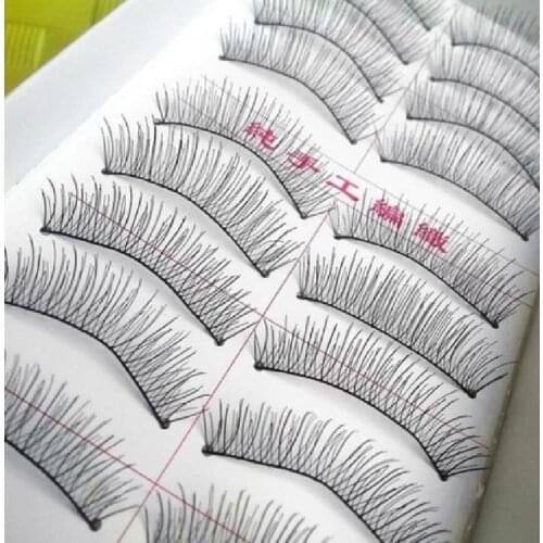 217 Cotton Stalk False Eyelashes Handmade Natural Comfortable Nude Makeup False Eyelashes Makeup Lengthening False Eyelashes