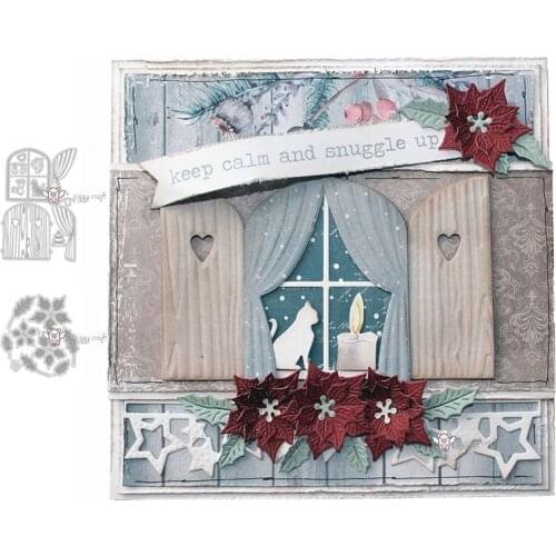 New Flower leaf window curtain metal Cutting Dies Stencils DIY Scrapbooking Paper/photo Cards Embossing Dies