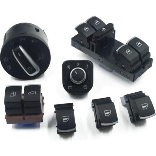 Window Headlight Mirror Tailgate & Fuel Flap Button Switch For VW Passat B6 CC Jetta Mk6 Tiguan 35D959903 5ND959565A 5ND941431A