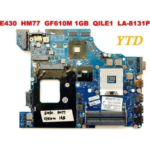 Original for Lenovo E430 laptop motherboardE430 HM77 GF610M 1GB QILE1 LA-8131P Ptested good free shipping