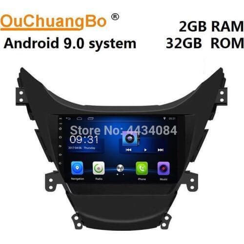 Ouchuangbo car gps radio stereo recorder for Elantra 2012 support SWC 1080P wifi android 9.0 OS