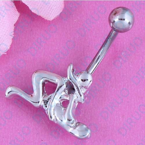 Retail Hot Sexual Love Belly Navel Ring belly bar 14G 316L Stainless Steel Piercing fashion Jewelry Nickel-free