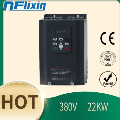 22KW inverter 380V 30HP 45A 3PH input Vector VFD 3phase output Universal Frequency Converter For CNC Router Spindle Air Blower