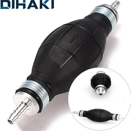 1 Pcs Hand Fuel Pump Manual Oil Pump Fuel Gas Petrol Transfer Tool For Car Moto Boat 6/8/10/12mm Aluminum and Rubber