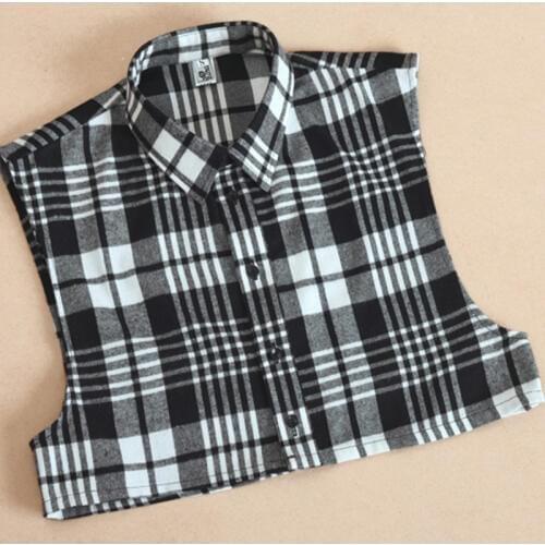 Detachable Lapel Grinding plaid fake collar autumn winter mens wild save White/Black Color Lace Detachable Lapel Choker Necktie