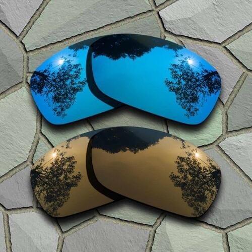 Sky Blue&Bronze Copper Sunglasses Polarized Replacement Lenses for Oakley Hijinx