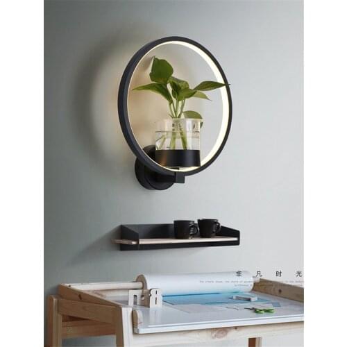 Modern Plant Glass Wall Lamps Bedroom Living Room Bathroom Decorative Sconce Wall Light Nordic Dining Hall Stairs Aisle Fixtures