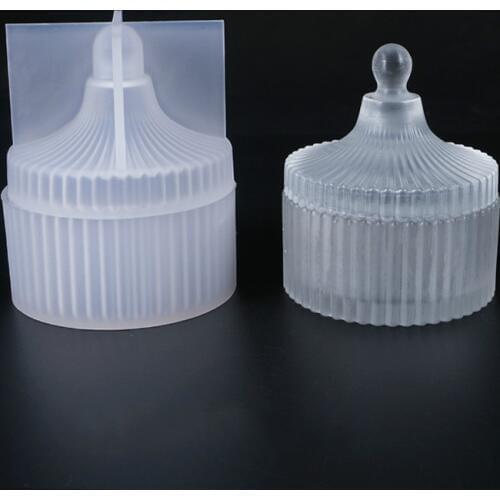 Vintage Trinket Box Silicone Mold Resin Container Making Round Container Mold Kawaii Resin Craft Supplies Epoxy Resin Molds