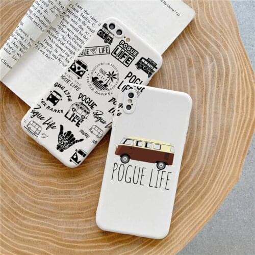 Outer Banks - Livin' the Pogue Life Phone Case Candy Color for iPhone 6 7 8 11 12 s mini pro X XS XR MAX Plus