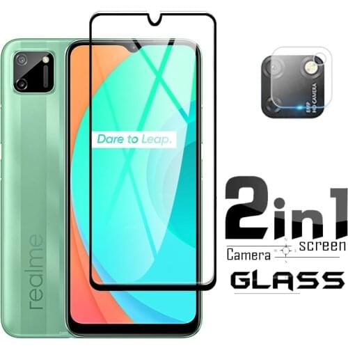 2 in 1 Protective Glass On Realme C11 Screen Protector For OPPO Realme C11 Camera Lens Film RealMe C 11 Tempered Glas 6.5inch