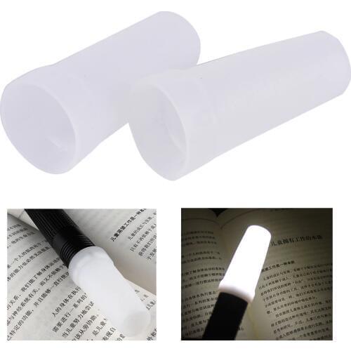2PCS 24.5mm Max Inner Diameter LED Flashlight White Diffuser For Convoy S2 S3 S4 S5 S6 S7 S8 Flashlight Lamp Cover
