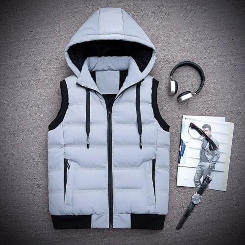 2018 Autumn Mens Jacket Winter Sleeveless Vest Casual Men Coats Male Cotton Padded Mens Vest Thicken Waistcoat Plus size 5XL