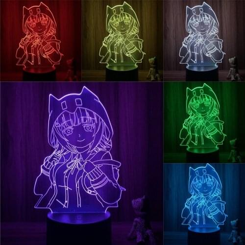 3D Lamp Anime Danganronpa Chiaki Nanami LED NightLight Figure 7 Colors Touch Table Bedroom Decor Night Light Gift