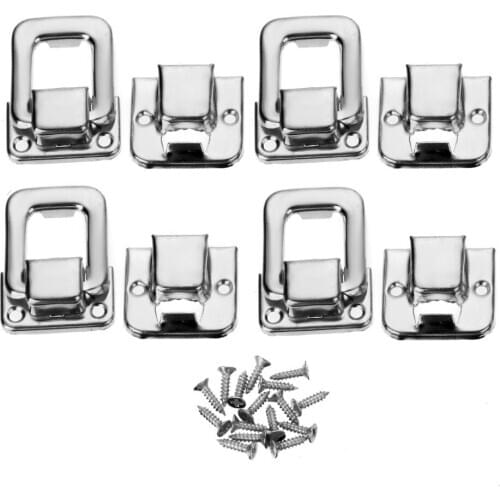 4Pcs Cabinet Boxes Fastener Toggle Lock Latch Catch Toggle Hasps For Suitcase Case Boxes Chests Trunk Door Furniture Hardware