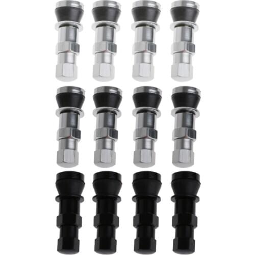 4x Aluminum Car Tubeless Wheel Tire Valve Stem Rim Bolt-in W/Dust Cap