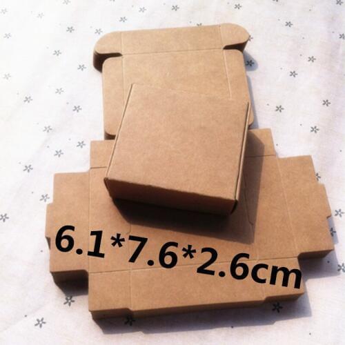 50 pcs 6.1*7.6*2.6cm Kraft paper gift box for wedding,birthday and Christmas party gift ideas,good quality for cookie/candy
