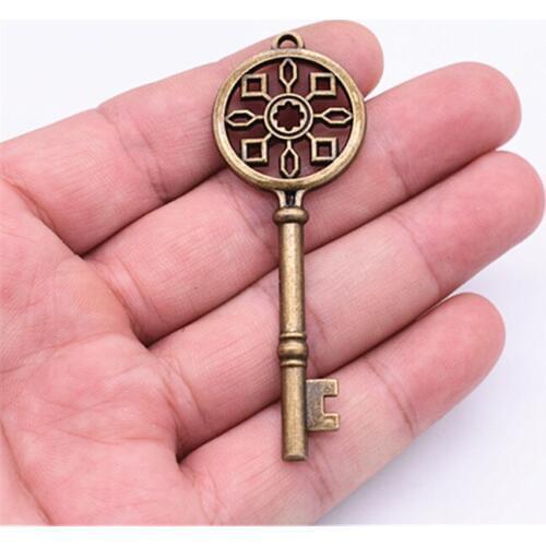 68*24mm 3pcs Antique Bronze Plated Key Charms Pendant For DIY Necklace Bracelet Jewelry Accessories