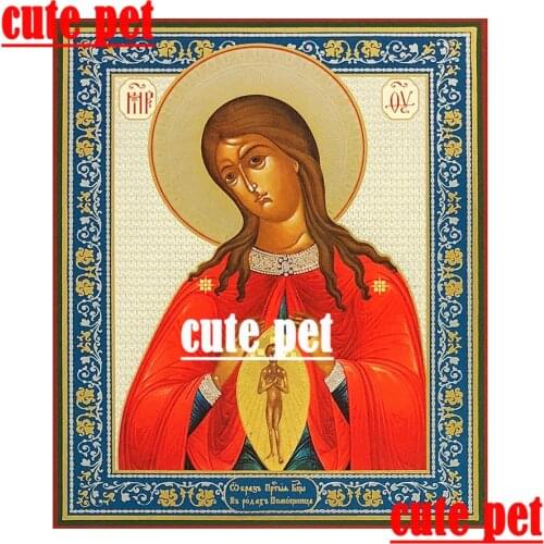 Diamond painting diy Russian Icon Virgin Russian Icon Full drill rhinestone mosaic Diamond embroidery cross stitch Handmade