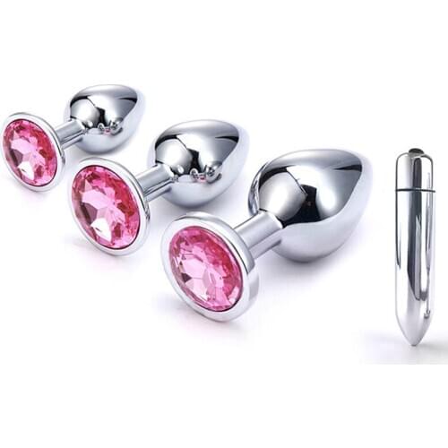 Woman Vaginal Erotic Massager Stainless Steel Butt Plug Vibrator Sex Products Anal Plug Dildo Beads Sex Toy Vagina Insert