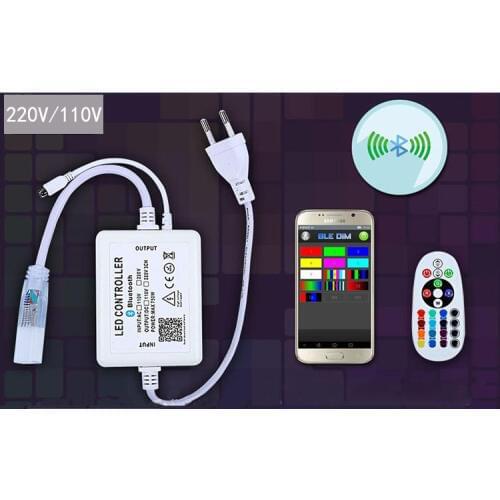 110V 220V Bluetooth Controller For LED Strip Light RGB Color IR Remote Change Music DIY Settings Smart LED Bulbs By DHL