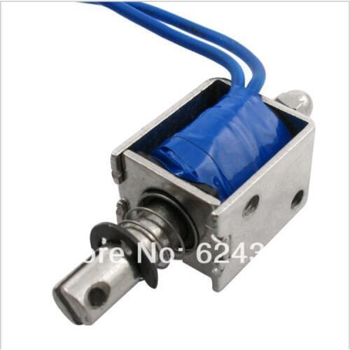 DC 12V 500mA 0.04Kg Force 7mm Stroke Open Frame Push Type Solenoid Electromagnet Wholesale Retail JF-0520B