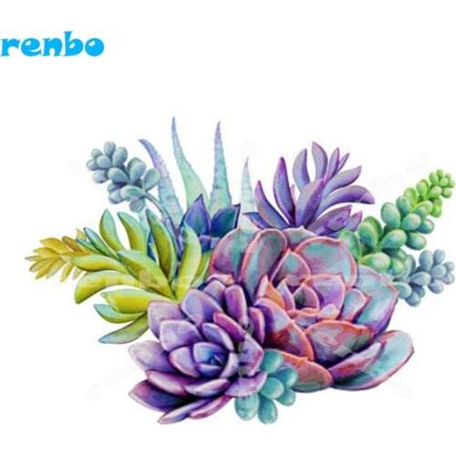 Home Decor 5D DIY Diamond Painting Cactus Green leaves 3D Full Square resin Diamond Embroidery Cross Stitch Mosaic Wall arts A34