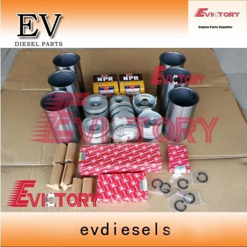 EV For Isuzu 6BD1 engine rebuild kit 6BD1T piston + ring cylinder liner Full gasket kit and crankshaft & con rod bearing