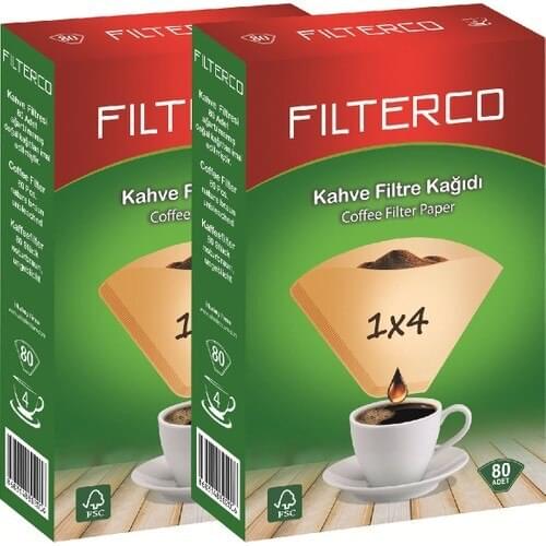Filterco Coffee Filter Paper 1x4 80 pcs 2 Pack 160 pcs