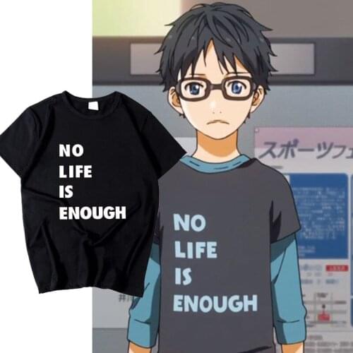 Anime Your Lie in April Arima Kousei Cosplay T-shirt Fashion t shirt Cotton Men Tees tops