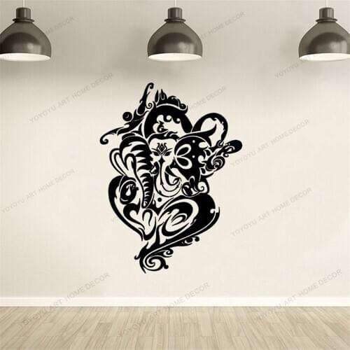 Hidu God Indian Elephant Ganesha Wall Decal Special Design Buddha Wall Stickers Vinyl Art Mural Home Decor DIY CX632
