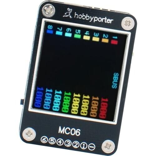 Hobbyporter MC06 Display Power Battery Voltage 2-6S Scope PPM SBUS DSM2 Receiver Signal Detector MC06